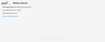 Dev+Test Spark History server