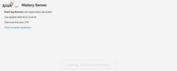 Lab Spark History server